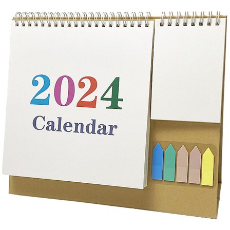 2024 Skrivebords Kalender Daglig Plan Kalender Dekorativt Papir Kalender Kontor Kalender (25.50X22.00X18.50CM, som vist på billedet)