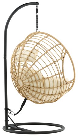 Venture Home Viga 9550-408 Hängstol rund, svart/vit, Utemöbler