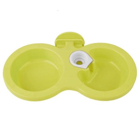 Kjæledyr Katt Hund Valp Dobbel Skål Hengende Mat Vannmater For Bur Lite(Grønn)