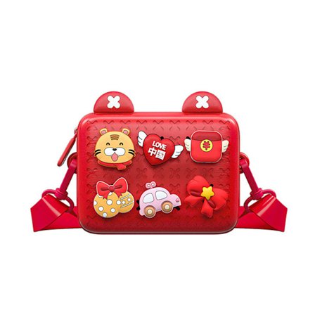 (Rød) Babyjente Myntveske, Barne Myntveske DIY Tegneserie Buc