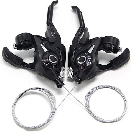 Cykelskiftere, 3x8 Speed Shifter med Kabelhastighedsskifter Cykel Gear Sæt Transmissionsskifter, Til Mtb/by/vandreture