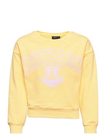 Nlfdollege Ls Short Sweat Sweat-shirt Tröja Gul LMTD