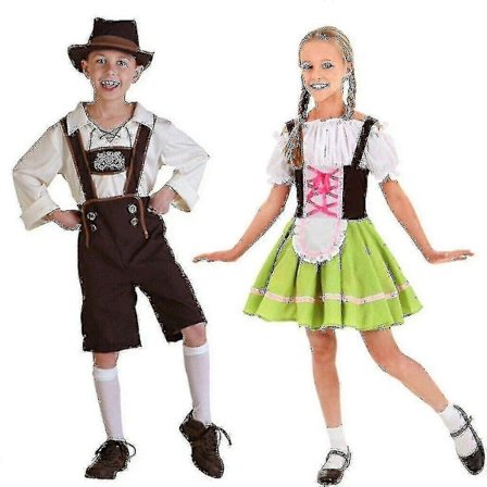 Lederhosen Oktoberfest Shorts för Barn Öl Kläder