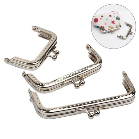 Metall handväska Ram Kiss Spänne Lås DIY För Clutch Väskor Handtag Handväska Tillbehör 2 STK 18CM