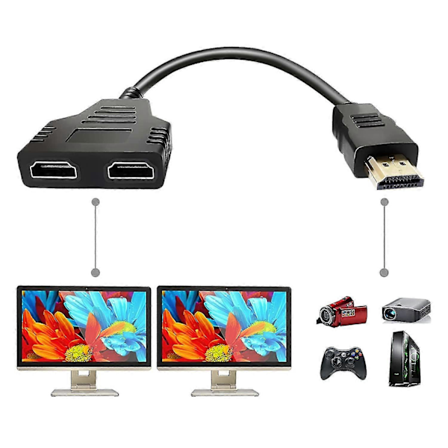 HDMI Splitter Adapter Kabel HDMI Splitter 1 In 2 Ut HDMI Hane
