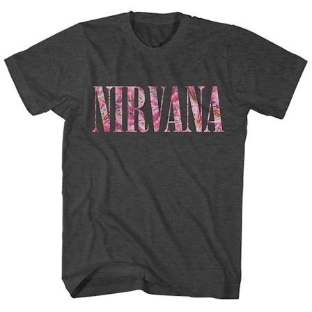 Nirvana T Shirt Blommig logotyp Nirvana Shirt