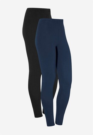 Cellbes of Sweden - Leggings i bomuld 2-pack i marine + sort til damer i størrelse 38/40