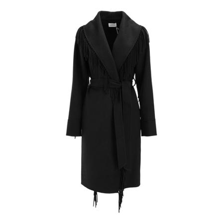 P.a.r.o.s.h. Belted Coats Sort, Dame Uldfrakker