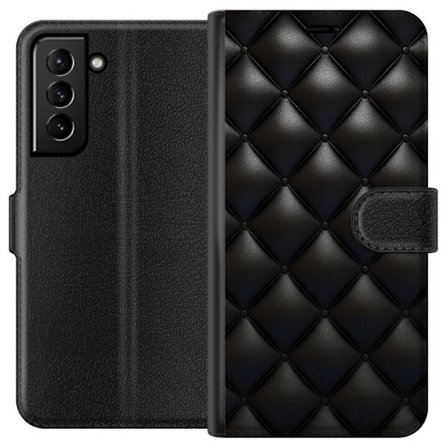 Yhteensopiva Lompakkokotelo Samsung Galaxy S21+ 5G Nahka Musta