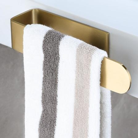 Guld Handdukshängare - 20CM Självhäftande Handdukshållare, Handduksställ, Handduksstång, Handduksring för Badrum - Rostfritt Stål Gold 19.6cm