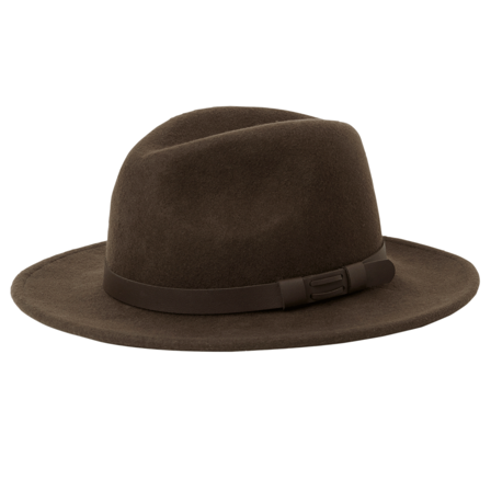 Chevalier Skye Wool Hat Leather Brown