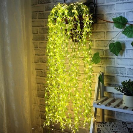 2m 200LEDs Træ Vine Lysstreng Ivy Blade Bryllup