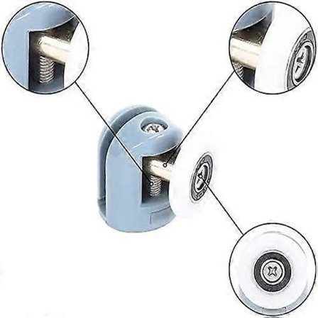 8 stk. 23 mm rullet skyde dør brusebad, hjul rulle til bruse dør badeværelse (4 øverst og 4 nederst) _Super Gift