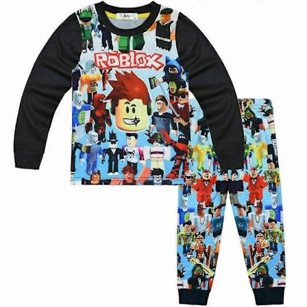 Roblox Trykte Pyjamas Nattøj Sæt Børn Drenge Pyjamas Sleepwear Outfit Flere Størrelser Tilgængelige