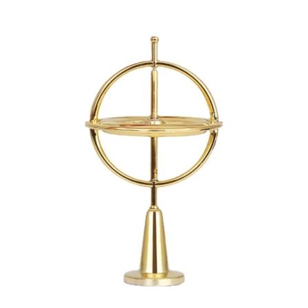 2 Pakker Gyroskop Legetøj Metal Antigravitations Gyroskop Farverigt Præcisions Top Gyroskop til Børn Julegave Uddannelsesmæssig Gave (Guld)