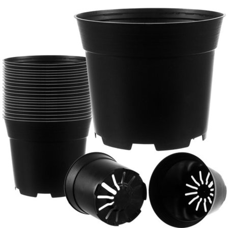 20-Pakning - Plantekrukker / Potter - 16 cm Black Svart