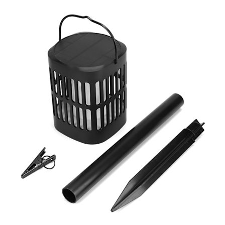 2 stk Utendørs Hage Flamme LED Solcellelys Vanntett Hage Henge Lykt Lampe Dekor