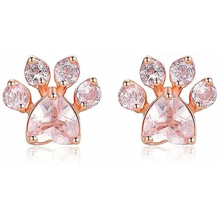Roséguld katt tass örhängen zirkon örhängen söt ca