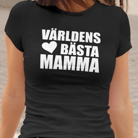 Dam T-shirt - Världens bästa Mamma heart tröja