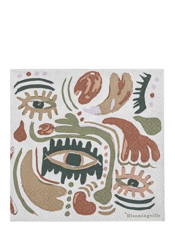 Horus Napkin Home Textiles Kitchen Textiles Napkins Paper Napkins Multi/patterned Bloomingville