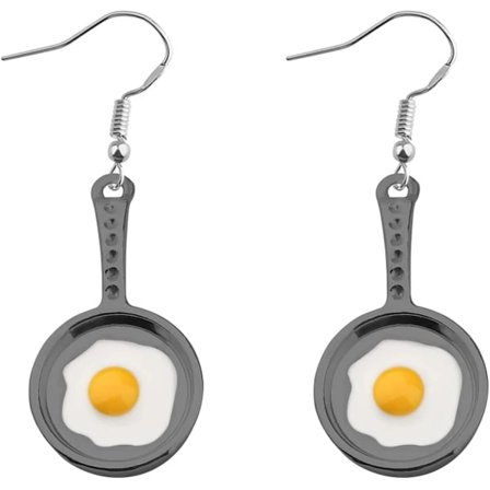 Kock og Bager Charme Øreringe Stegepande Spejlæg Hængekrog Øreringe Frokost Dame Gave Køkken Kok Gave