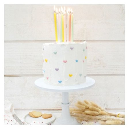 Långa ljus - Klassisk - Pastell - 12 cm - 12 st