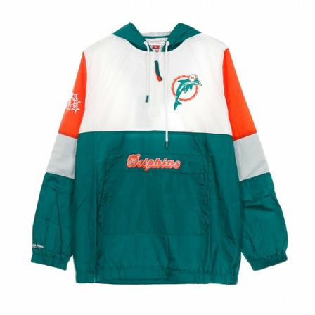 Mitchell & Ness NFL Surprise Win Windbreaker MiaDolol windy wind Jacka vit, Herr, Herr, Storlek: M