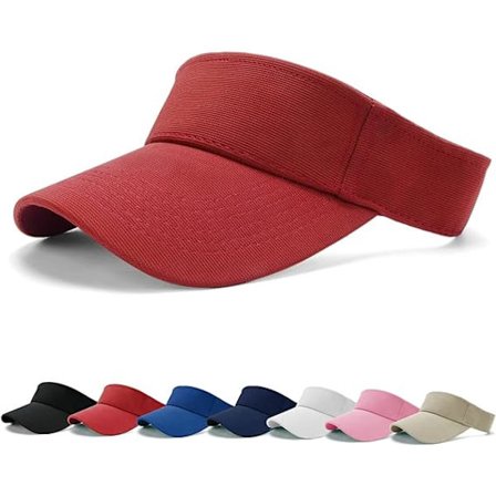 Solskjerm Caps - Kvinners Hestehale Baseball Caps, Sport Utendørs Enkle Visor Caps, Justerbare Twill Golf Tennis Visor Hatter for Menn