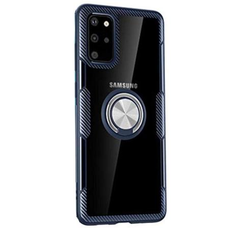 Samsung Galaxy S20 Plus - Kansi sormustelineellä MarineBlue Marinblå/Silver