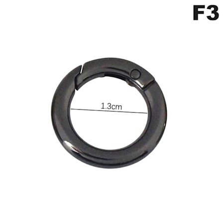 Spring Gate O Ring, der kan åbnes Nøglering Nøgle Lædertaske Håndtaske Bel