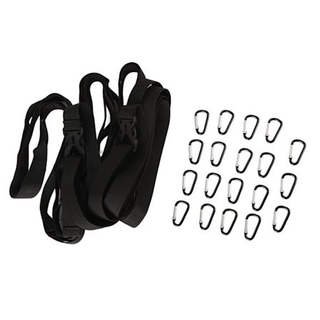 Tältförvaringsrem Bärbar Klädlina Utomhus Camping Hängande Rep med 19 Spännen för Trädgård Husbil 5,7 m