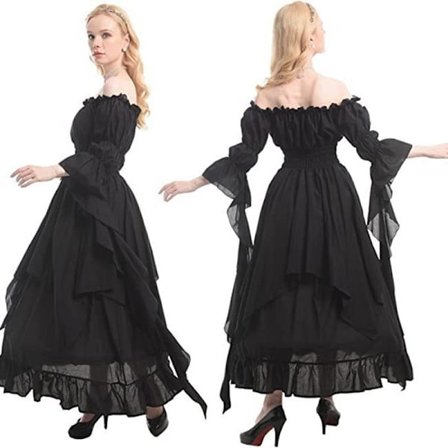 Victorian Kjole Renaissance Kostume Kvinder Gothic Hexe Kjole