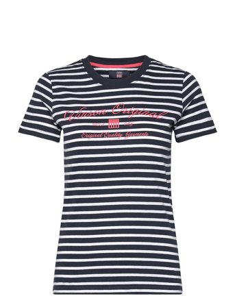 VINSON | Layla Striped Reg Sj Vin W Tee | M