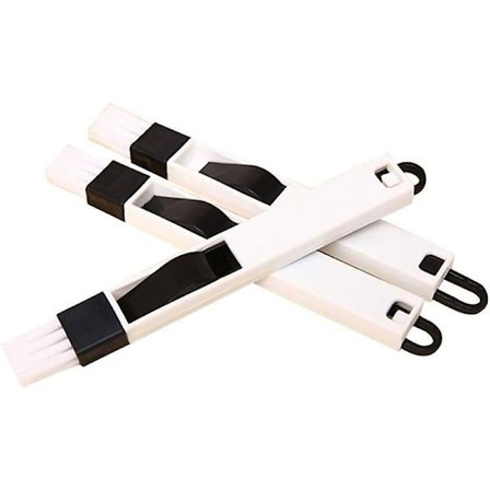 3 st 2 i 1 fönsterfönsterrengöringsborste, mångsidig avtagbar miniborste och dammsugare, mellanrumsborste för tangentbord, hörn, handspår, dörrspår