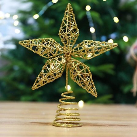 Julgran Toppstjärna Julgransdekoration Jul Tre