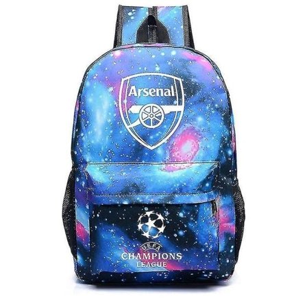 Star Arsenal Uefa Champions League Skulderbag Fan Ryggsekk Student Skolebag Oppbevaringspose-WELLNGS