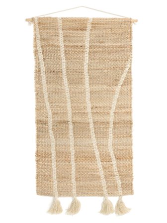 Waves Wall Decoration Décoration Murale Beige/Blanc 50X100