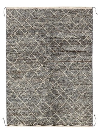 Berber Style Teppe Håndknyttet 150X204 Brun/Svart Afghanistan