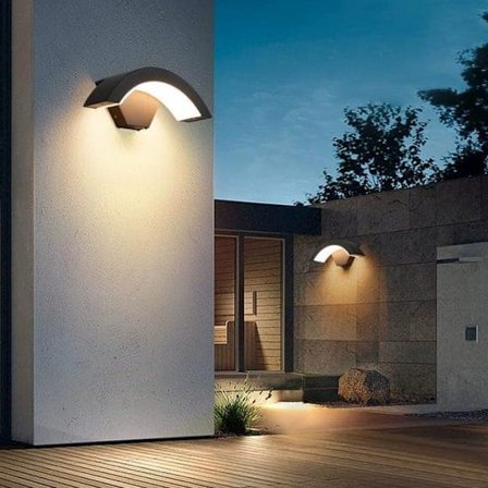 LED Vegglampe Utendørs 24W IP65 med Bevegelsessensor, Varmhvitt Lys for Hage & Terrasse_TF_TF