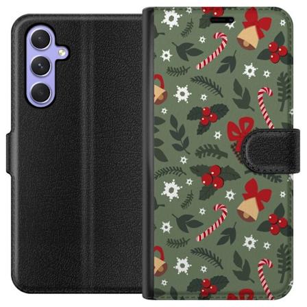 Samsung Galaxy A54 Lompakkokotelo Hauskaa joulukuviota