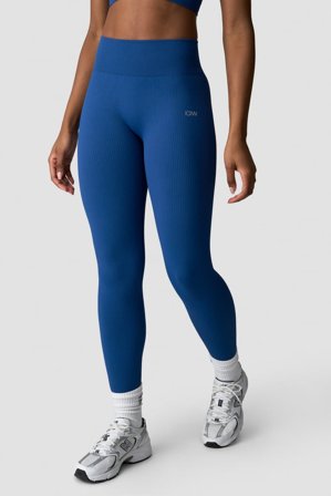 ICANIWILL - Ribbed Define Seamless Tights Dark Navy - Träningstights - Dam - Träningskläder från ICIW