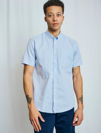 Bruun & Stengade Bs Altmaier Modern Fit Shirt - Blue - 39