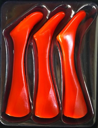 Headbanger Shad 22cm Replacement Tails (Paddlar), Red