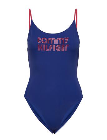 -Piece High Leg Blue Tommy Hilfiger