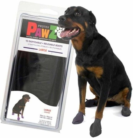 Pawz Dog Boots Black L