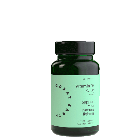 Great Earth Vitamin D3 Vegan 60 kapsler
