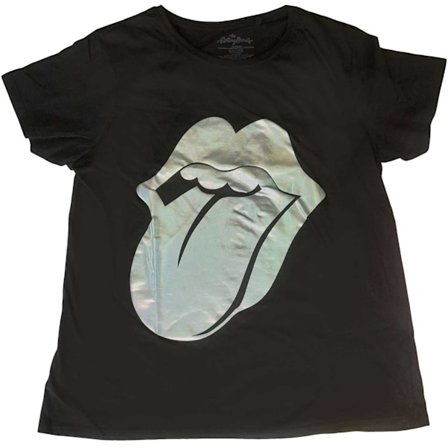 The Rolling Stones Unisex Vuxen Folie Logotyp T-shirt M Svart