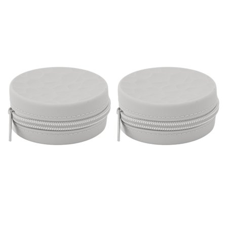 Øreproppveske Vanntett Lett Bærbar Silikon Ørepropp Oppbevaringspose for Ørepropper Minnekort Kamera Chips 2stk Grå
