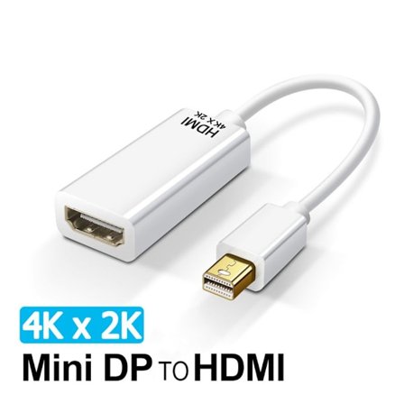 Mini DP-HDMI-sovitin Displayport-muunninkaapeli VALKOINEN