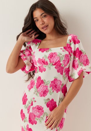 BUBBLEROOM - Volume Sleeve Midi Dress - M